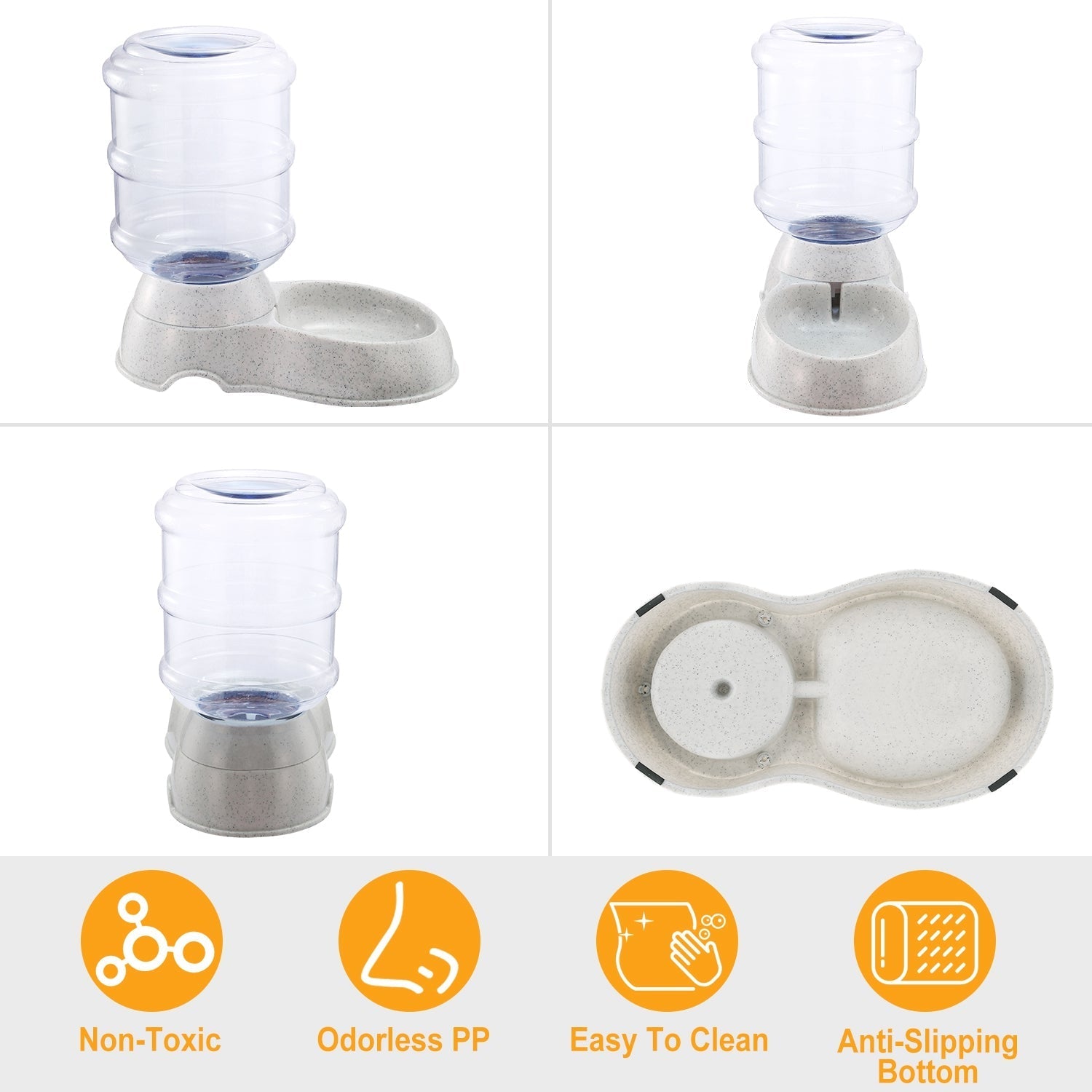 3.5L/1Gal Pet Water Dispenser Gravity Pets Water Feeder Automatic Pet Waterer