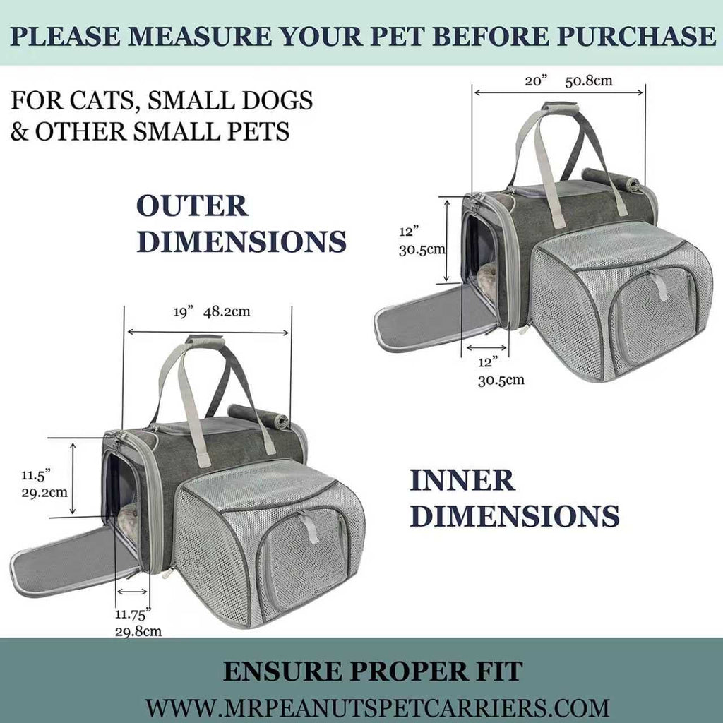 Mr. Peanut's Gold Series Big Apple XL Expandable Pet Carrier