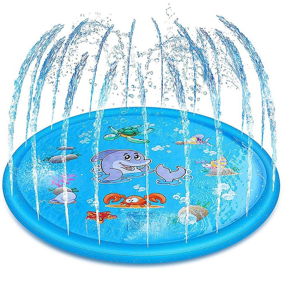 150cm Pet Play Water Spray Splash Mat Inflatable Sprinkler Cushion Pads