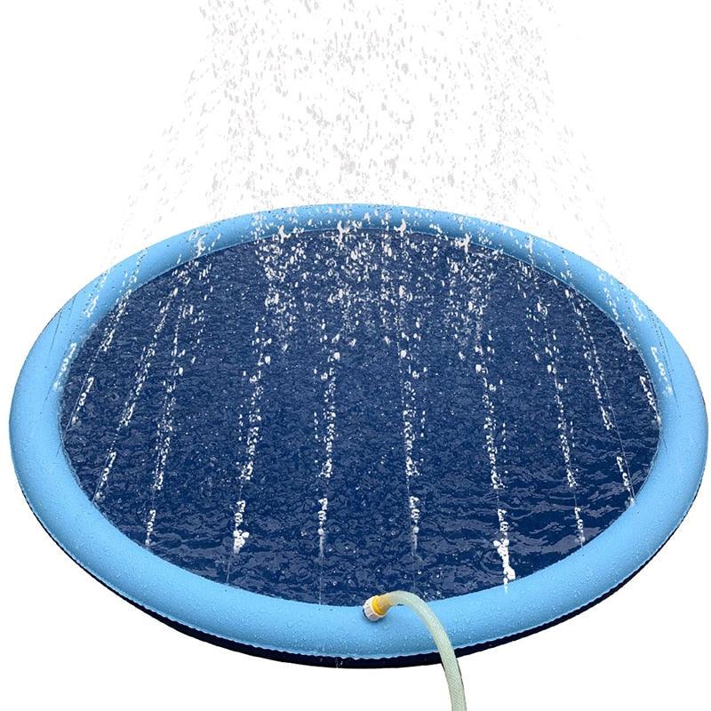 150cm Pet Play Water Spray Splash Mat Inflatable Sprinkler Cushion Pads