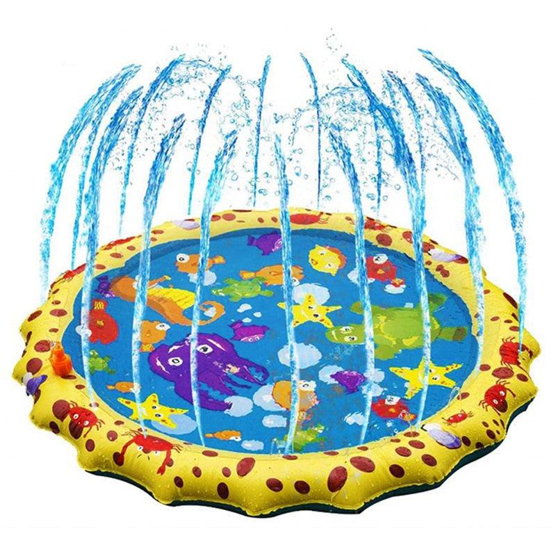 150cm Pet Play Water Spray Splash Mat Inflatable Sprinkler Cushion Pads