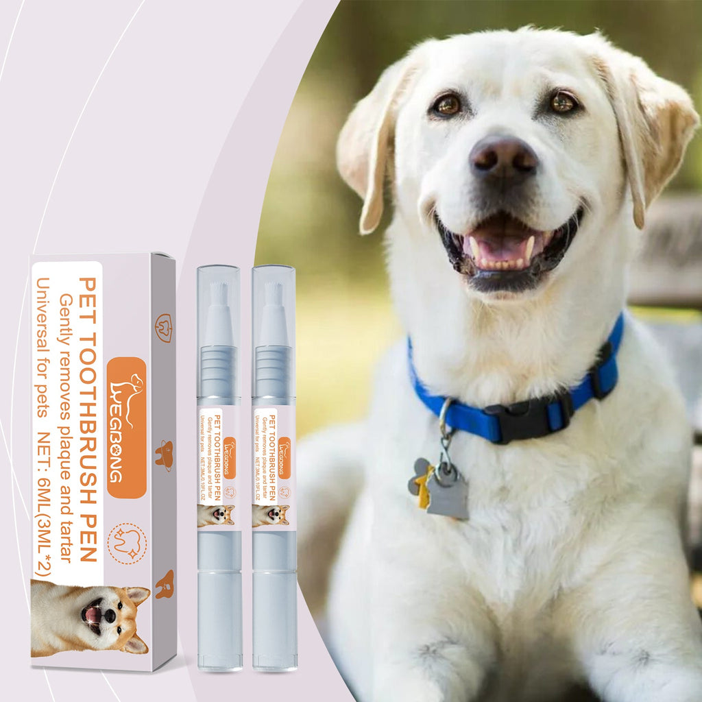 Pet Toothbrush Pen Dog Cat Tartar Stone Cleaning Pen