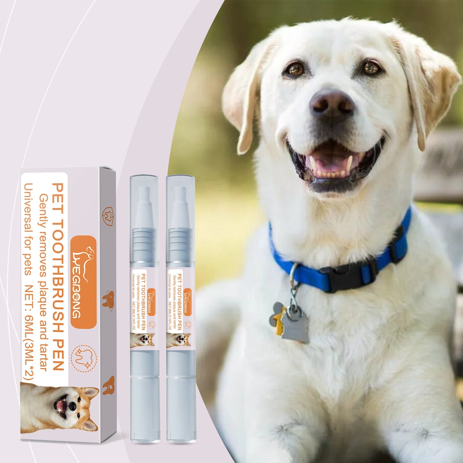 Pet Toothbrush Pen Dog Cat Tartar Stone Cleaning Pen