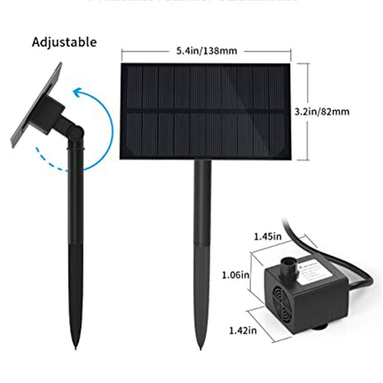 Solar ground mounted fountain outdoor water pool water landscape wall mounted