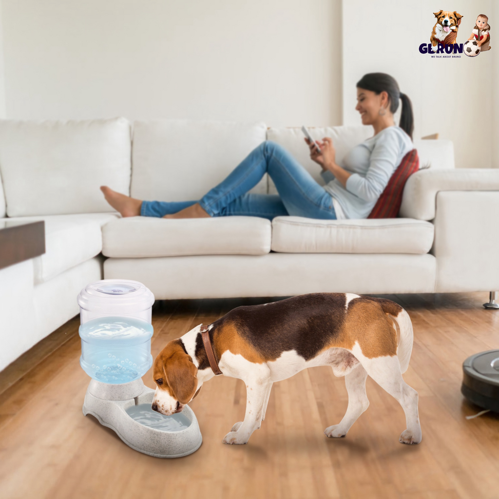 3.5L/1Gal Pet Water Dispenser Gravity Pets Water Feeder Automatic Pet Waterer