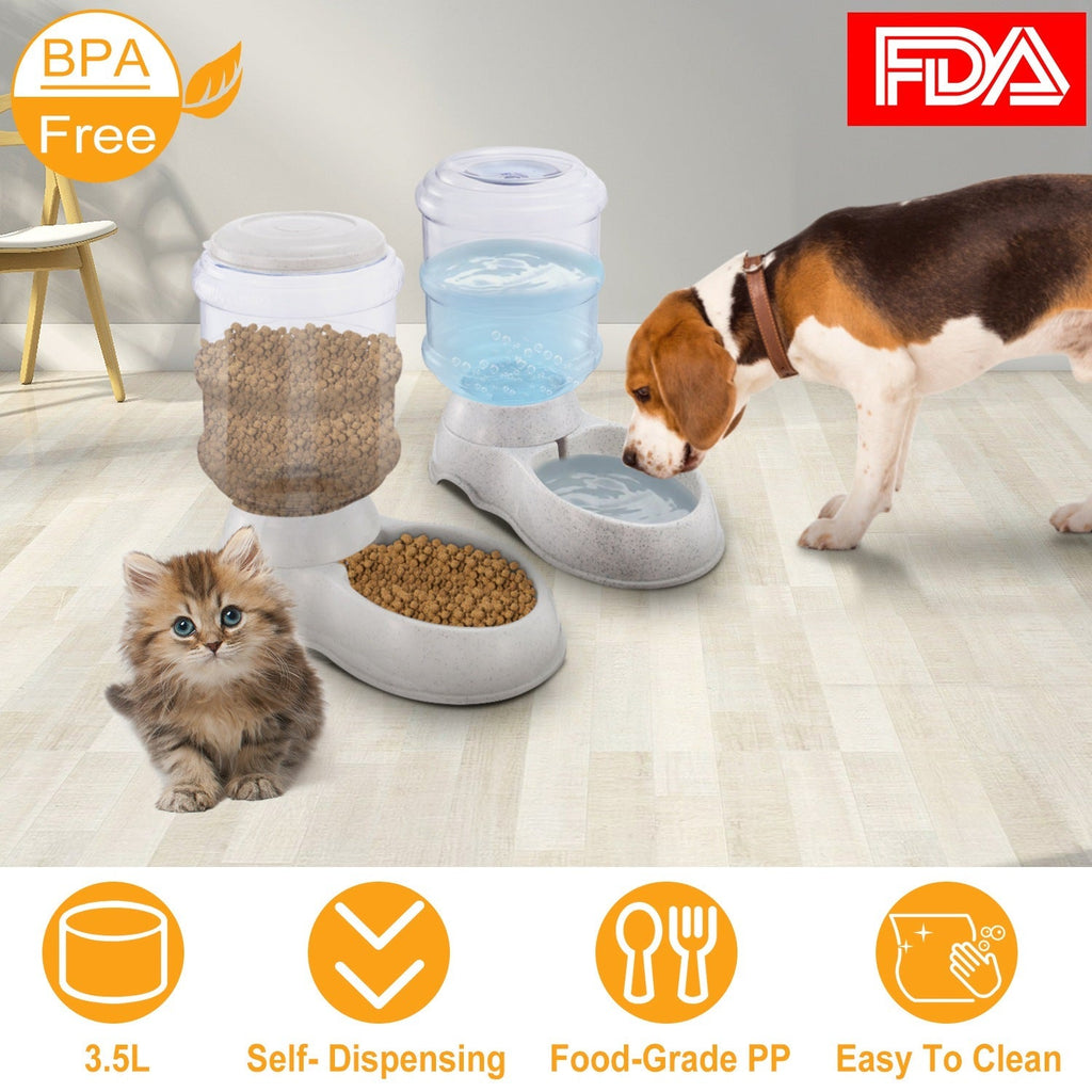 3.5L/1Gal Pet Water Dispenser Gravity Pets Water Feeder Automatic Pet Waterer
