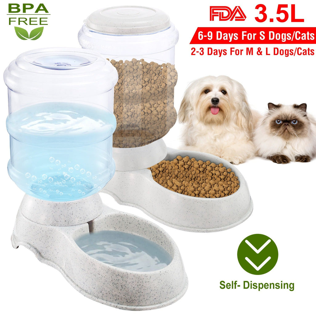 3.5L/1Gal Pet Water Dispenser Gravity Pets Water Feeder Automatic Pet Waterer