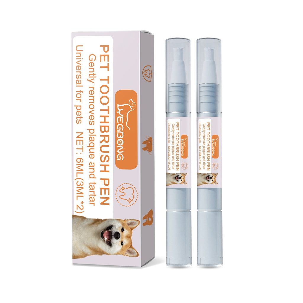 Pet Toothbrush Pen Dog Cat Tartar Stone Cleaning Pen