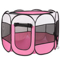 Portable Foldable Pet Tent Exercise Pen Kennel Removable Zipper  Indoor Outdoor Use