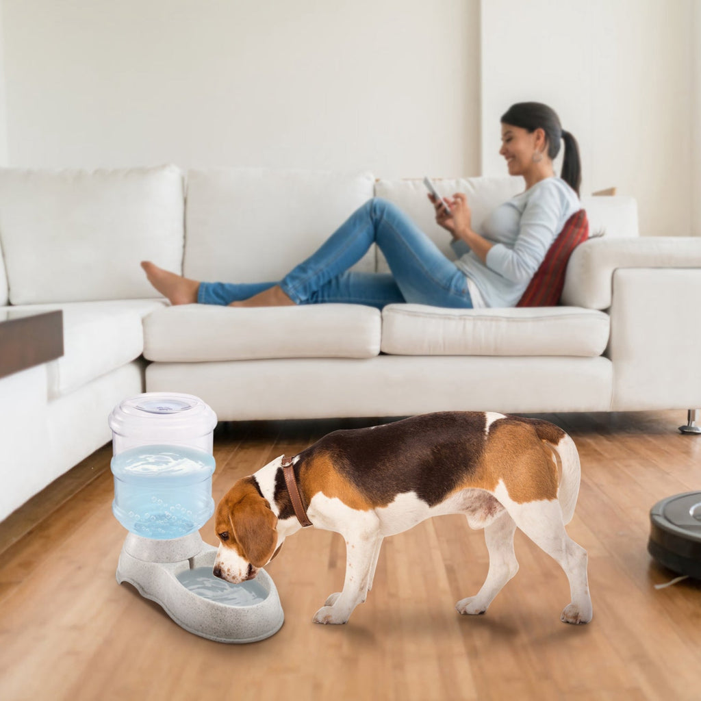3.5L/1Gal Pet Water Dispenser Gravity Pets Water Feeder Automatic Pet Waterer