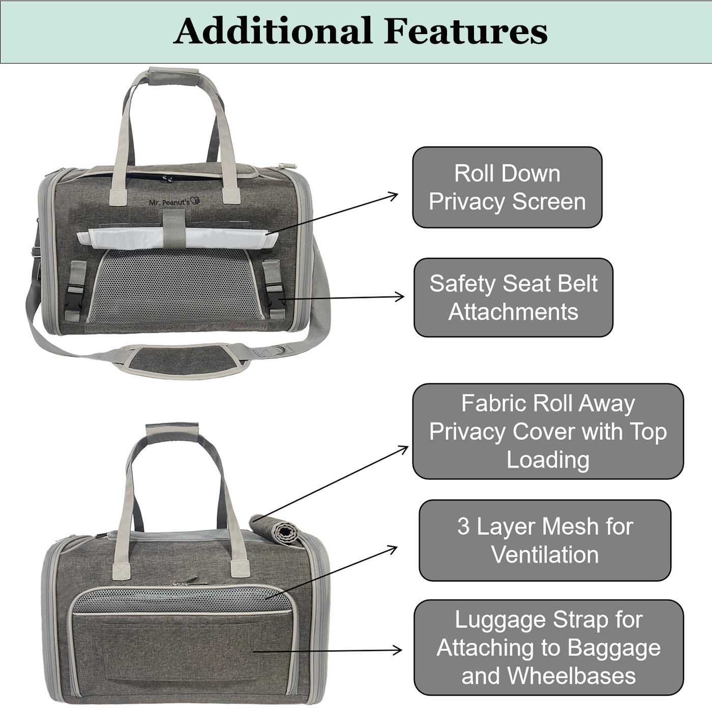 Mr. Peanut's Gold Series Big Apple XL Expandable Pet Carrier