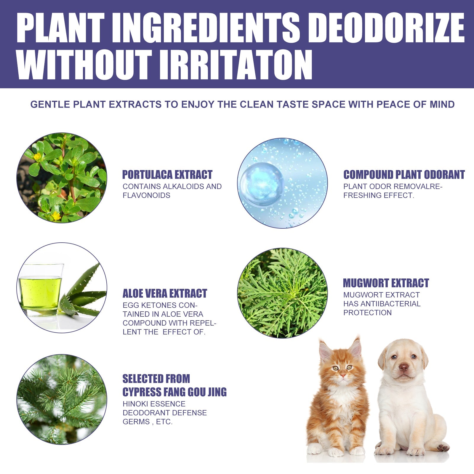 Pet Deodorant Spray To Remove Odors, Dogs And Cats  Smell Clean Air