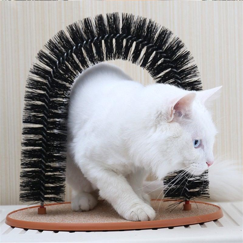 Toy Scratching Device Brush For Cat Arch Self Grooming and Massaging Brush Scratcher Pad