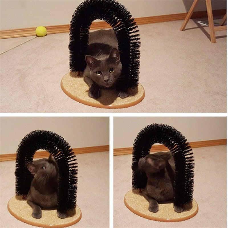 Toy Scratching Device Brush For Cat Arch Self Grooming and Massaging Brush Scratcher Pad