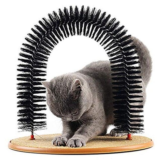 Toy Scratching Device Brush For Cat Arch Self Grooming and Massaging Brush Scratcher Pad