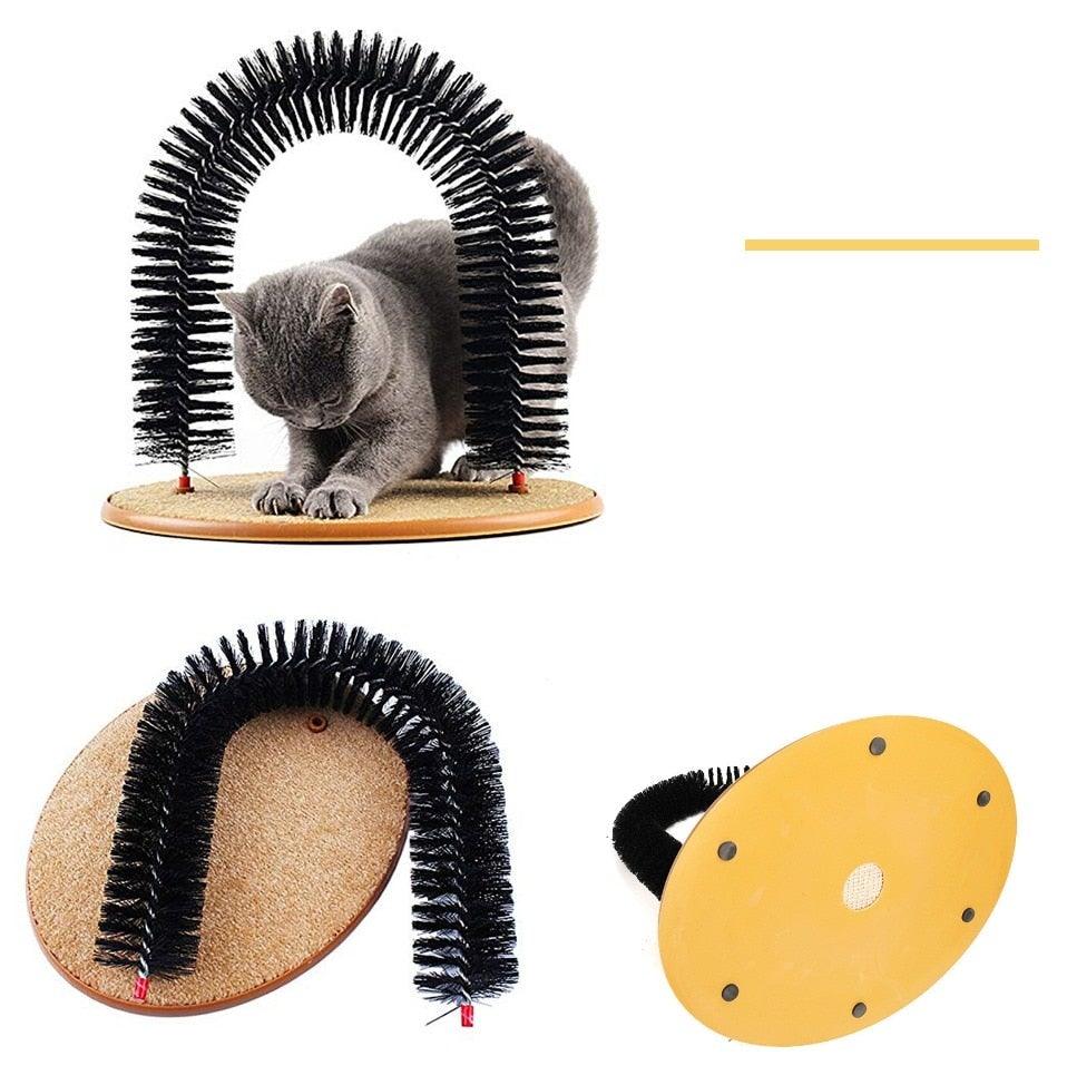 Toy Scratching Device Brush For Cat Arch Self Grooming and Massaging Brush Scratcher Pad