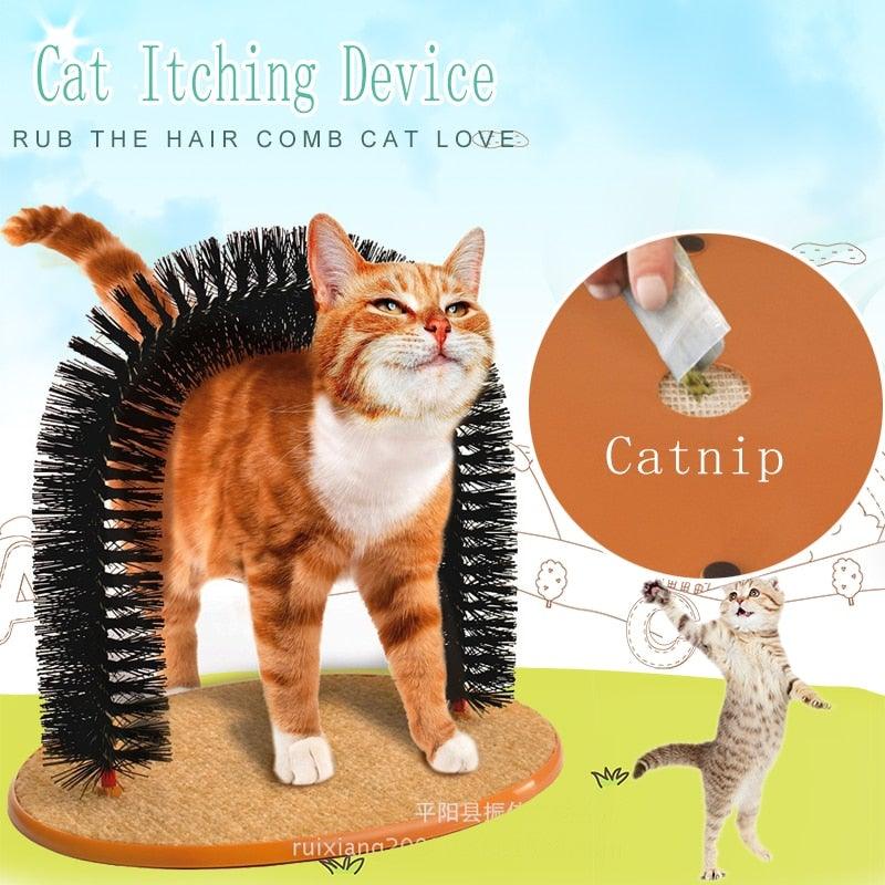 Toy Scratching Device Brush For Cat Arch Self Grooming and Massaging Brush Scratcher Pad