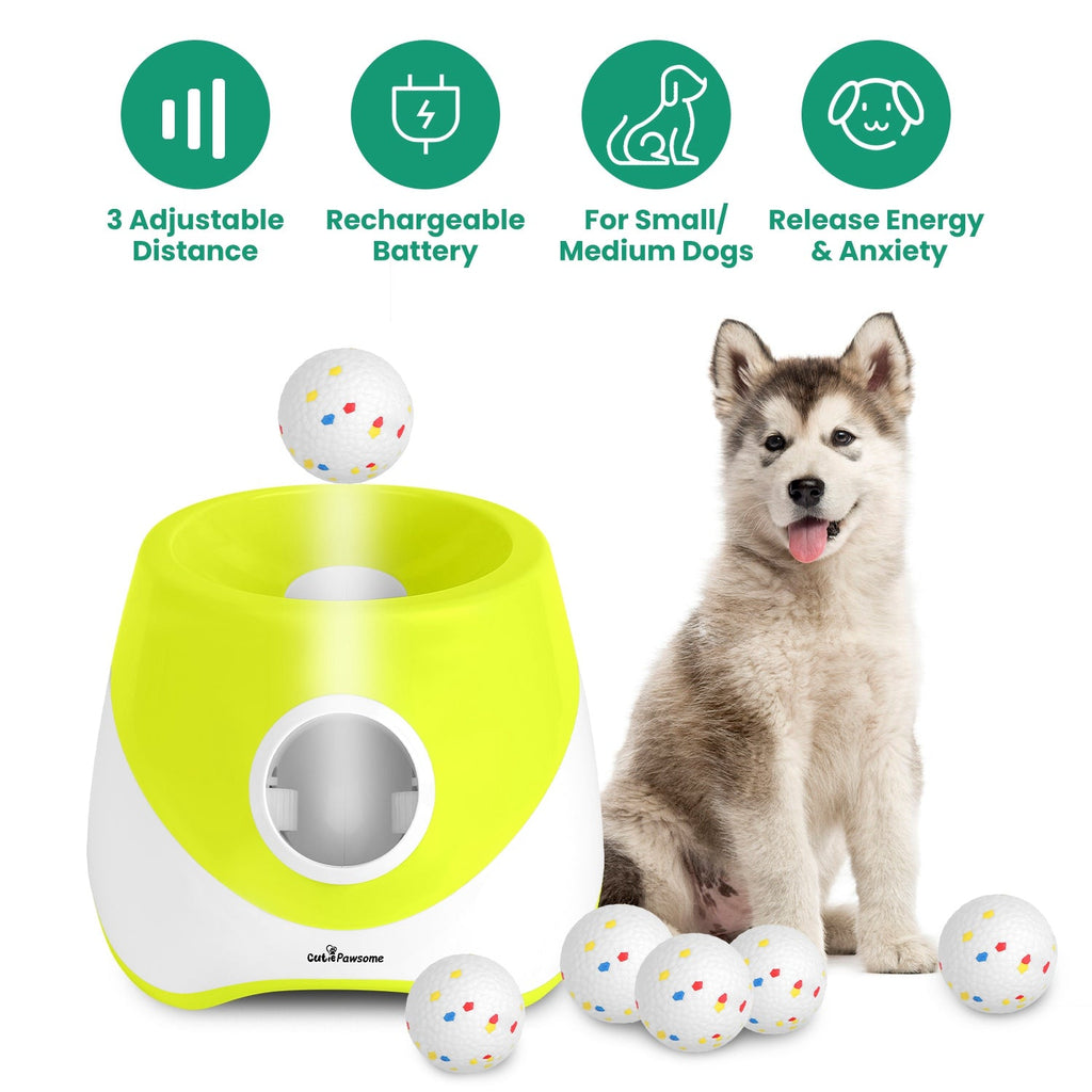 Automatic Dog Ball Launcher Rechargeable Interactive Pet Ball Thrower