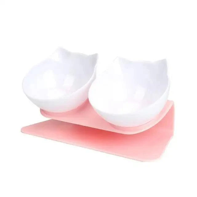 Double Transparent Non-slip Food Bowl With Protection