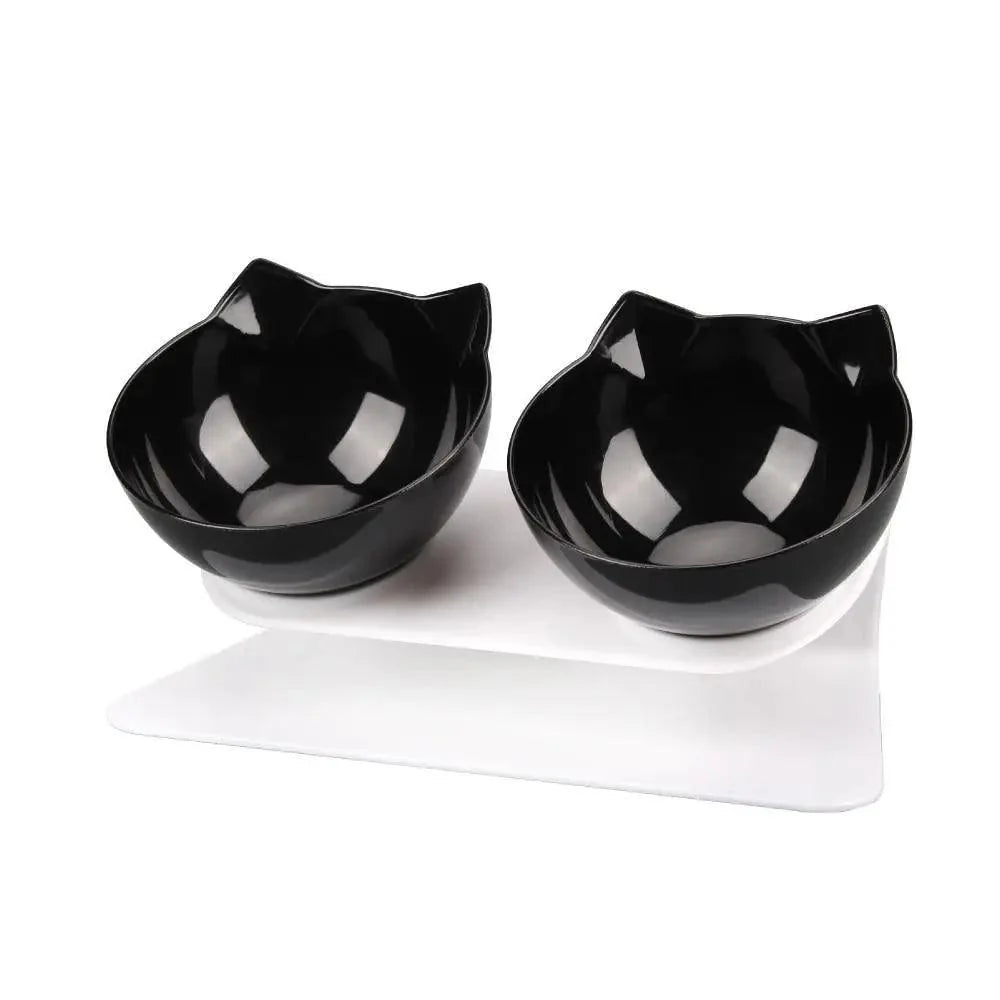 Double Transparent Non-slip Food Bowl With Protection