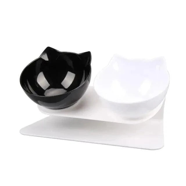 Double Transparent Non-slip Food Bowl With Protection