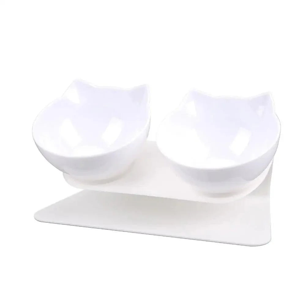 Double Transparent Non-slip Food Bowl With Protection