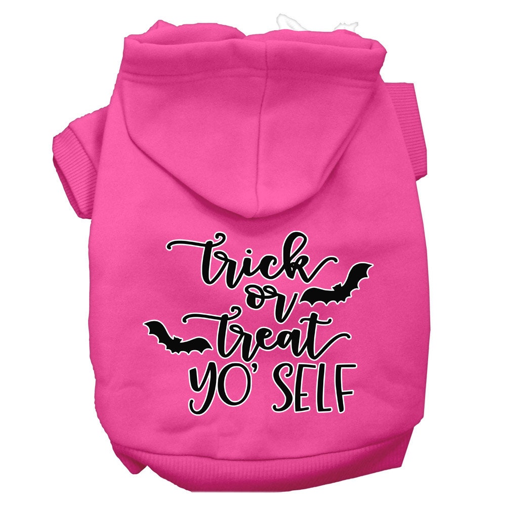 Halloween Pet Hoodie Screen Printed, "Trick Or Treat Yo' Self"
