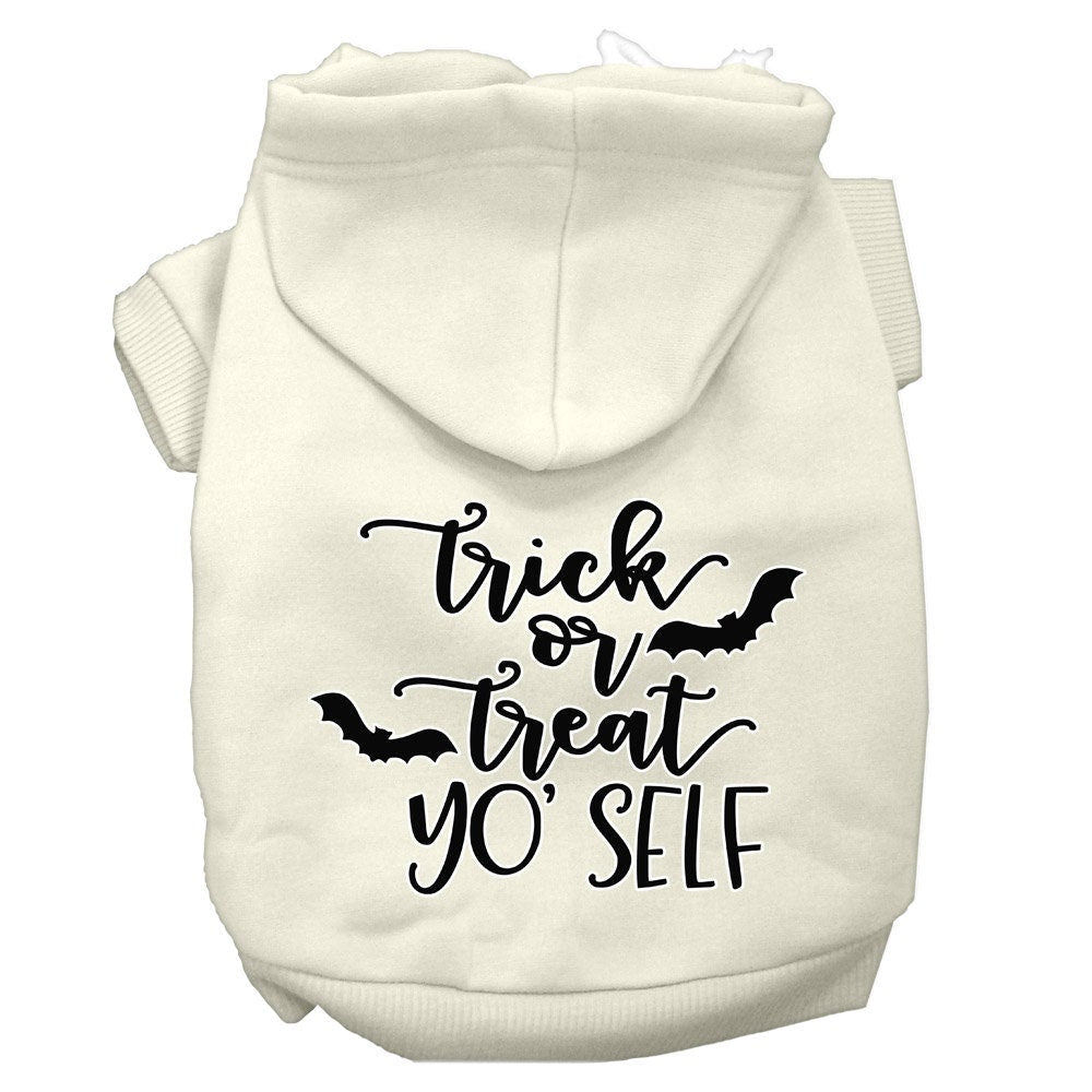 Halloween Pet Hoodie Screen Printed, "Trick Or Treat Yo' Self"