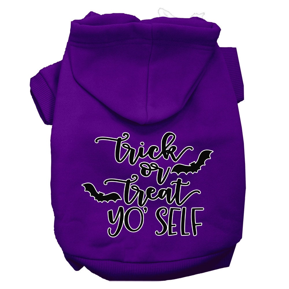 Halloween Pet Hoodie Screen Printed, "Trick Or Treat Yo' Self"