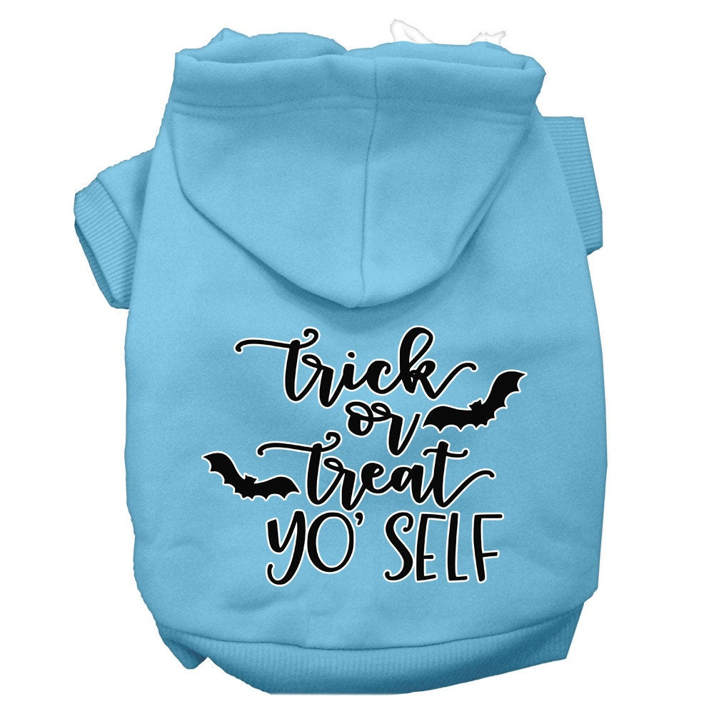 Halloween Pet Hoodie Screen Printed, "Trick Or Treat Yo' Self"