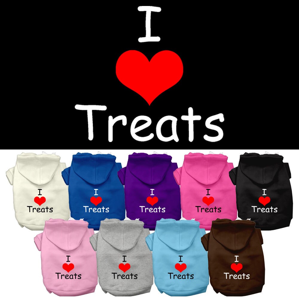 Pet Hoodie "I Love Treats"