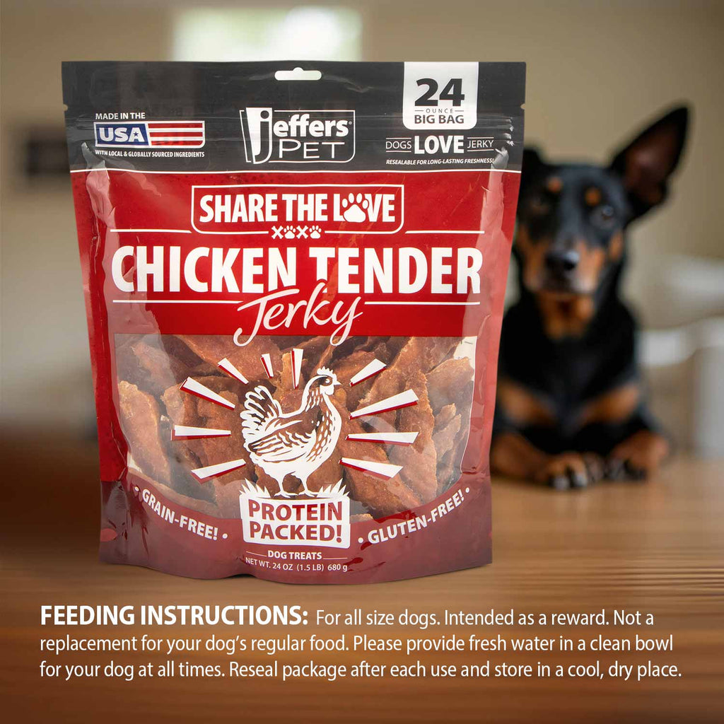 Jeffers Chicken Jerky Healthy Dog Treats, 24 oz - Made in USA