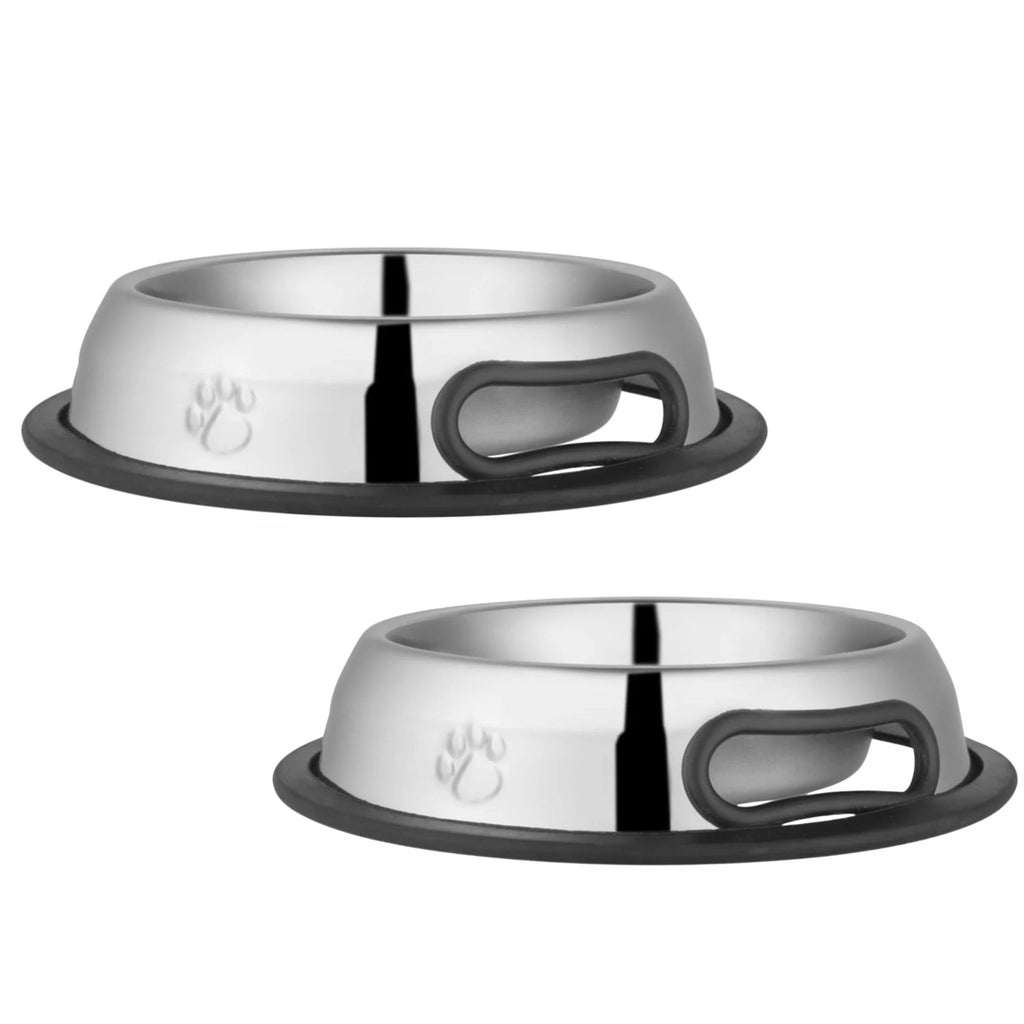 Jeffers Pet Embossed Stainless Steel Pet Bowls for Dogs, Cats, Puppies, Kittens