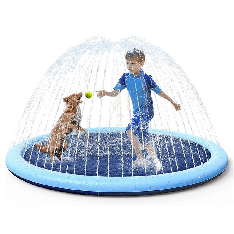 Swimming Pool Pet Sprinkler Pad Inflatable Water Spray Mat Tub Summer Play Cooling Mat