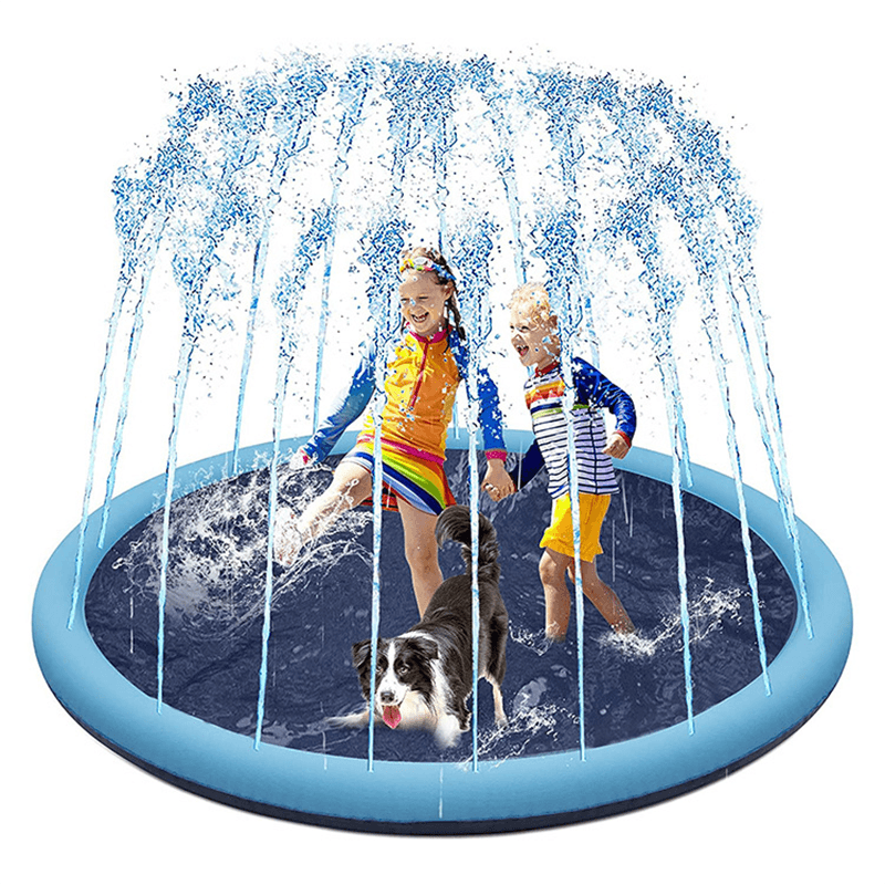 Swimming Pool Pet Sprinkler Pad Inflatable Water Spray Mat Tub Summer Play Cooling Mat
