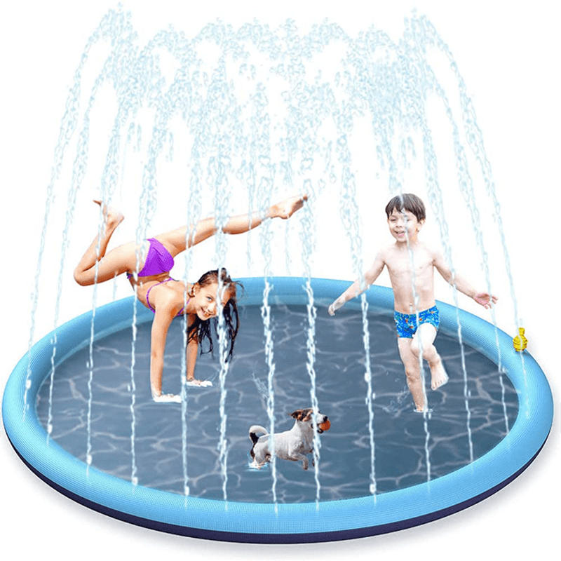 Swimming Pool Pet Sprinkler Pad Inflatable Water Spray Mat Tub Summer Play Cooling Mat