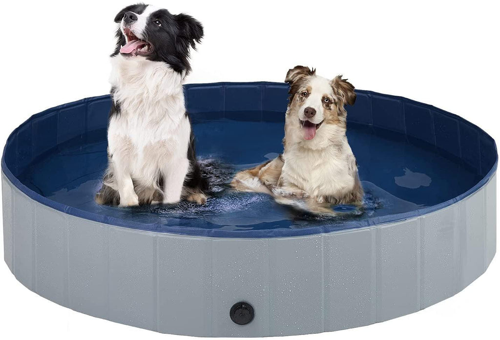 Foldable Dog Pool for Large Dogs Portable Plastic Hard Outdoor Swimming Pool