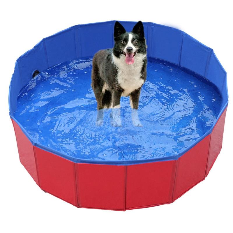 Foldable Dog Pool for Large Dogs Portable Plastic Hard Outdoor Swimming Pool