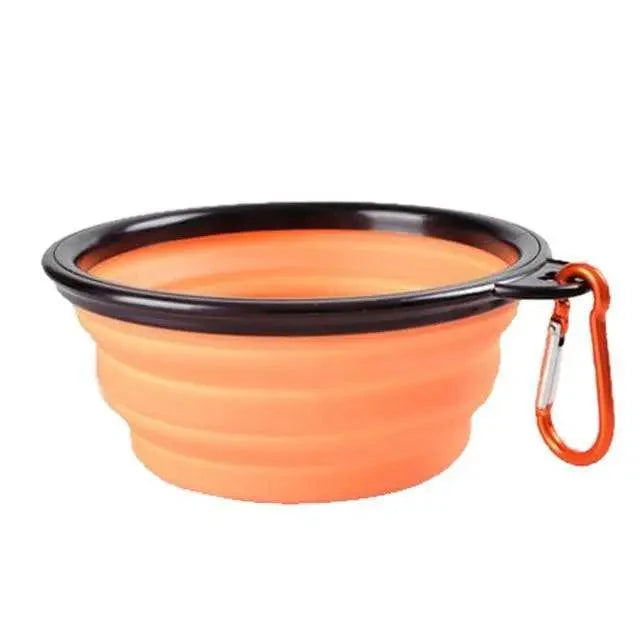 Universal Colorful Collapsible Silicone Dog Food Water Bowl