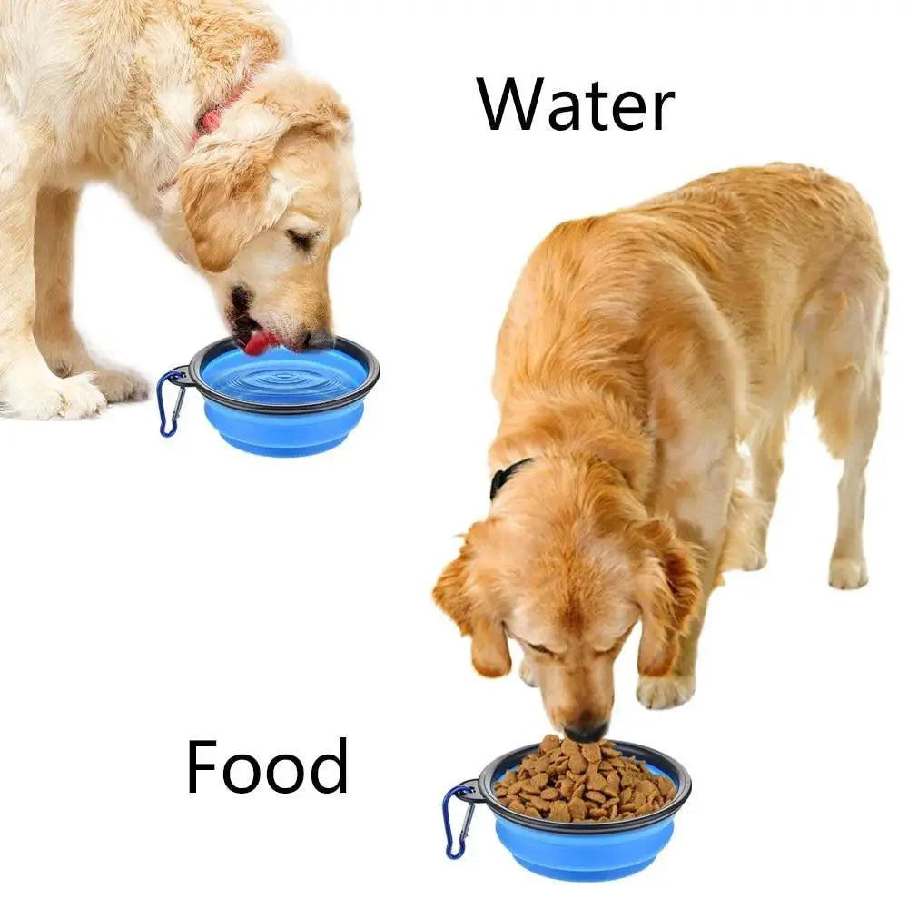 Universal Colorful Collapsible Silicone Dog Food Water Bowl