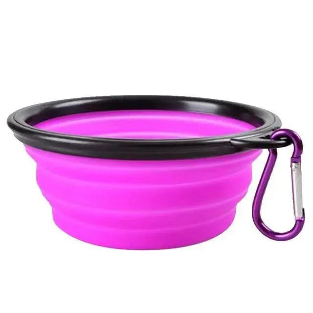 Universal Colorful Collapsible Silicone Dog Food Water Bowl